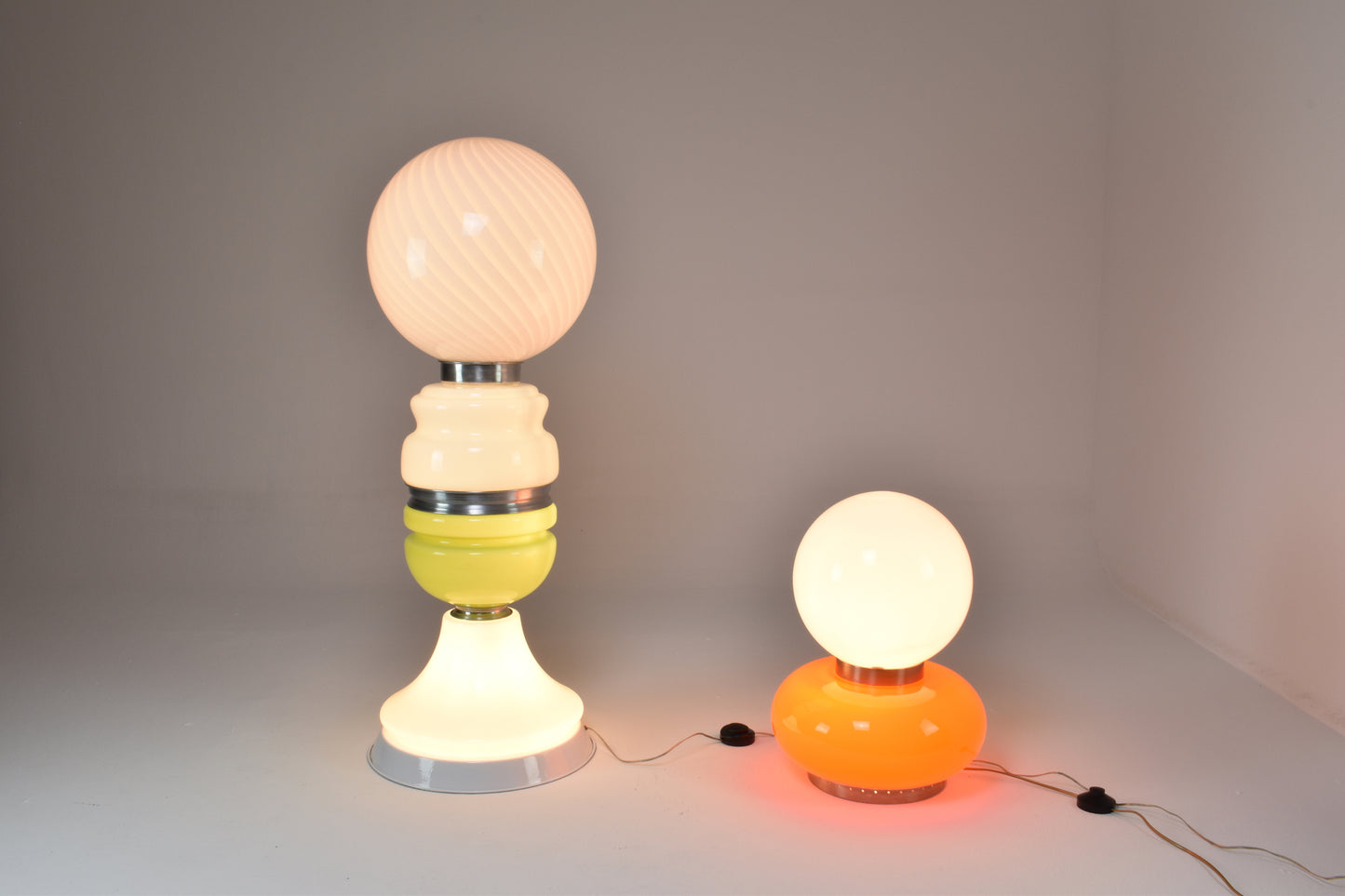 Murano Glass Orange Desk Lamp By Carlo Nason, 1960-70s