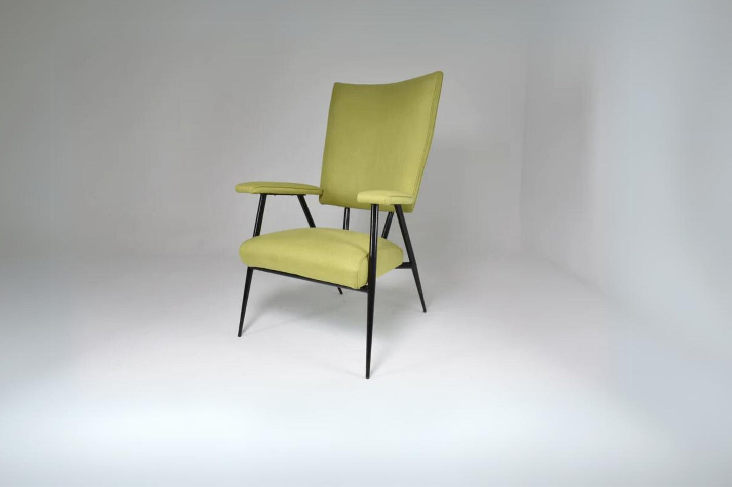 French Mid-century modern Steel Armchair by Colette Gueden, 1950s