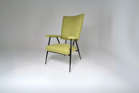 French Mid-century modern Steel Armchair by Colette Gueden, 1950s