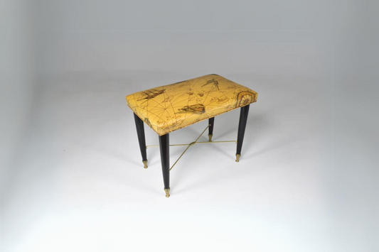 1950s Italian Nautical Midcentury Piano Stool