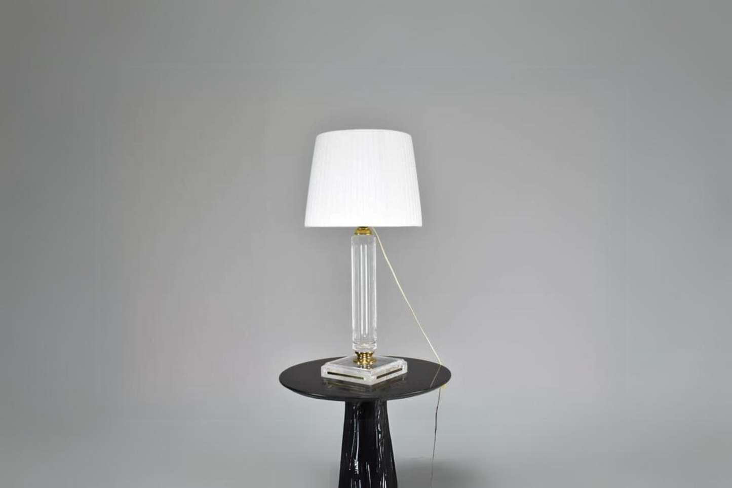 1970's French Plexiglass Table Lamp