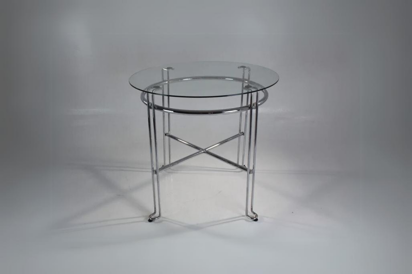 Shop French Vintage Chrome Steel Side Tables, France, 1970's - Spirit Gallery Vintage Furniture