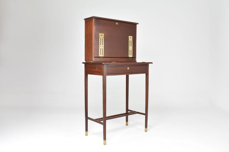 French Sheraton Revival Bonheur du Jour Console Desk 1930s