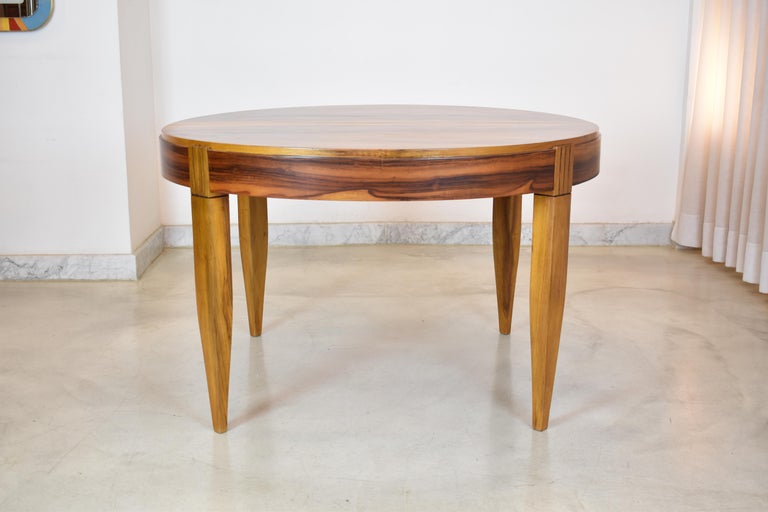 Wooden Dining Table by André Sornay, France 1930s