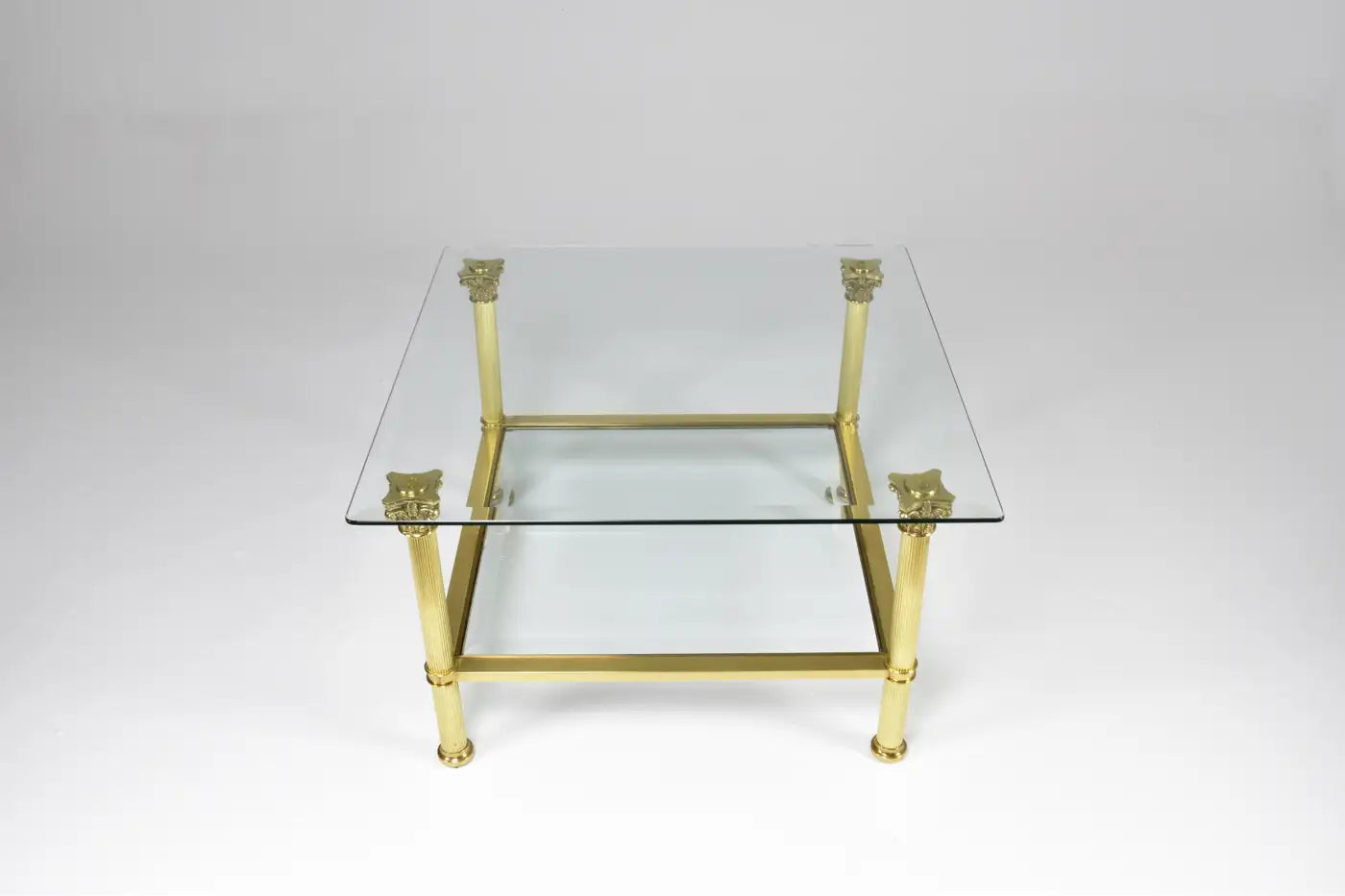 Pair of French Hollywood Regency Coffee Tables Attributed to Maison Jansen, 1980s