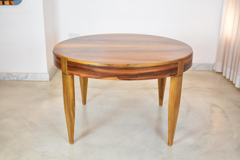 Wooden Dining Table by André Sornay, France 1930s