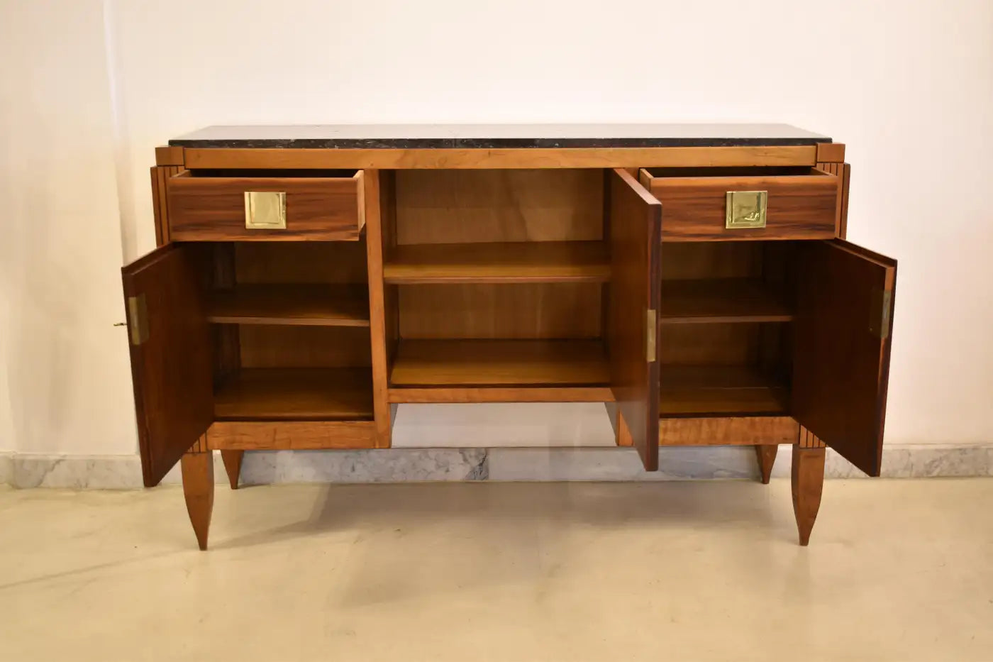 1930's French Wooden Buffet by André Sornay