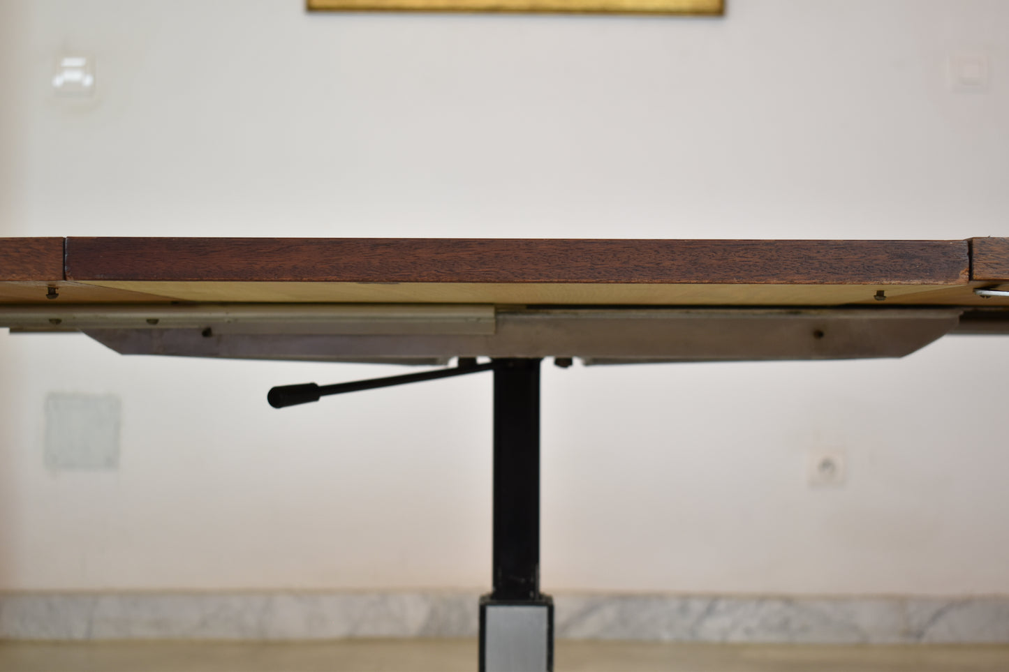 1970's Italian Extendable Wooden Dining Table by Osvaldo Borsani