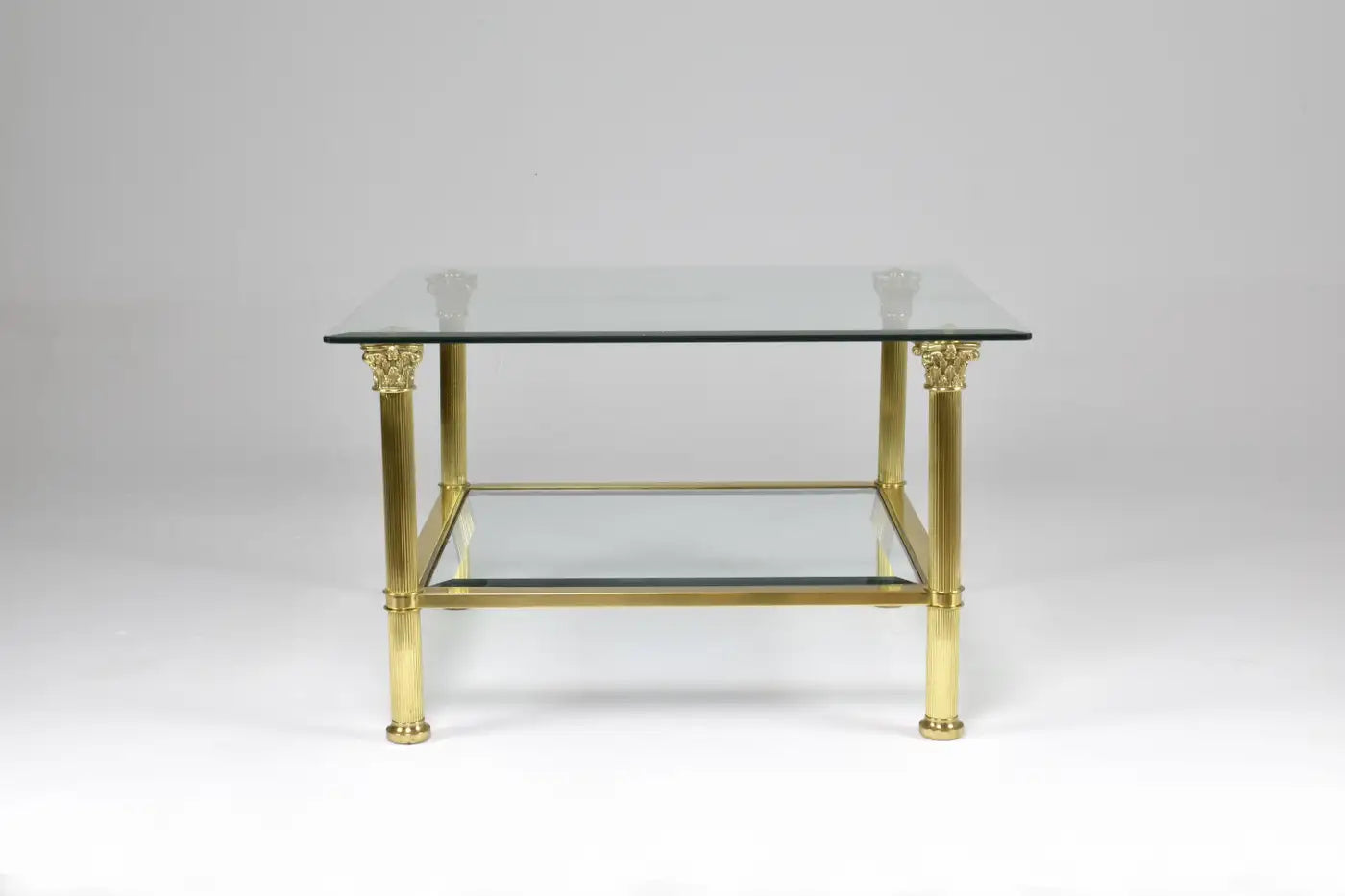 Pair of French Hollywood Regency Coffee Tables Attributed to Maison Jansen, 1980s