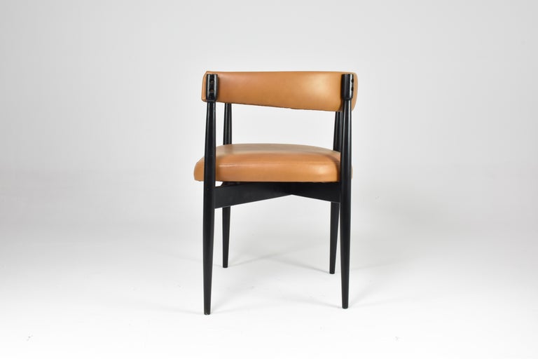 1970's Italian Wooden & Leather Chair attributed to Fratelli Reguitti