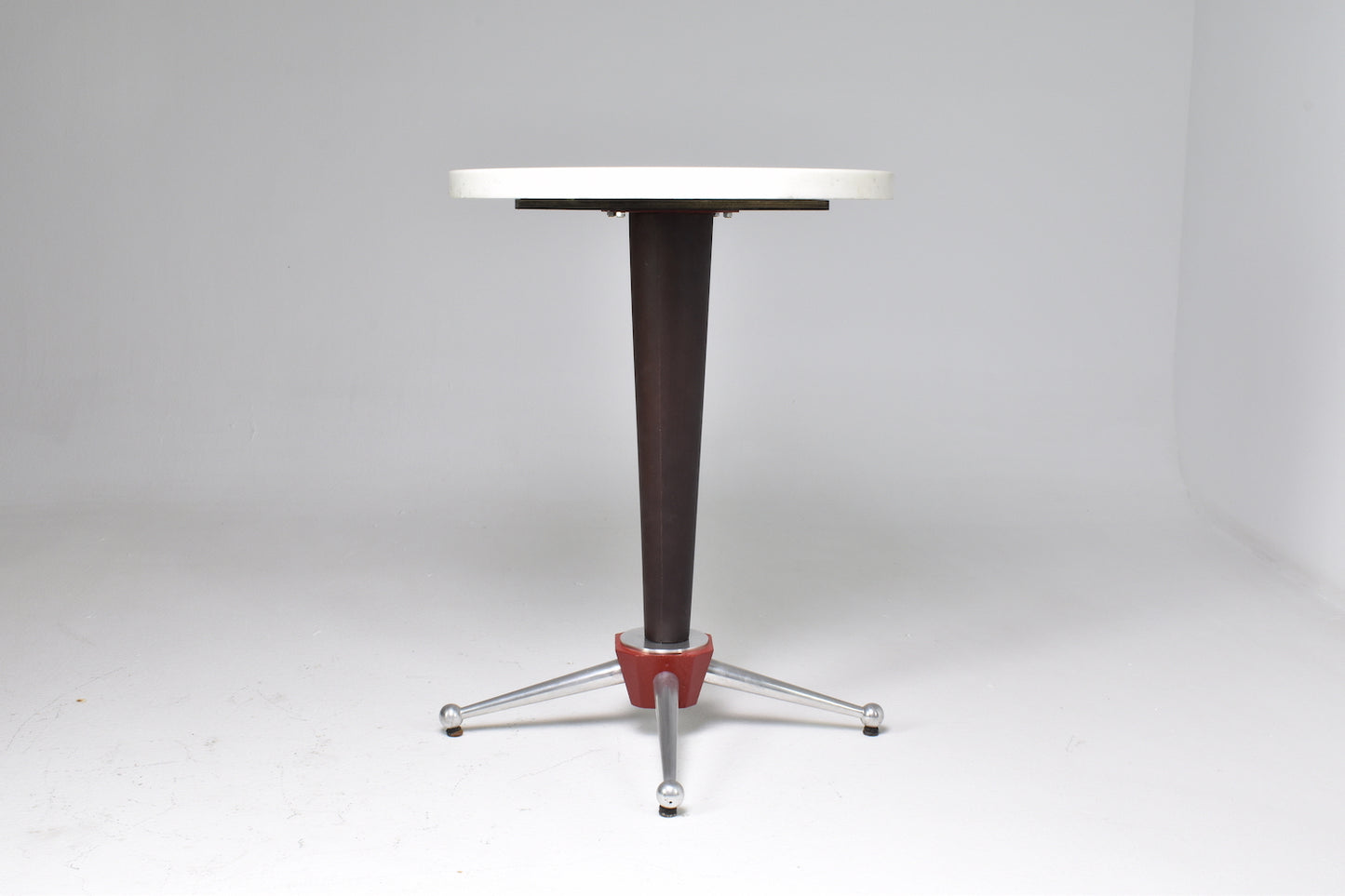 1950's French Stainless Steel Marble Table