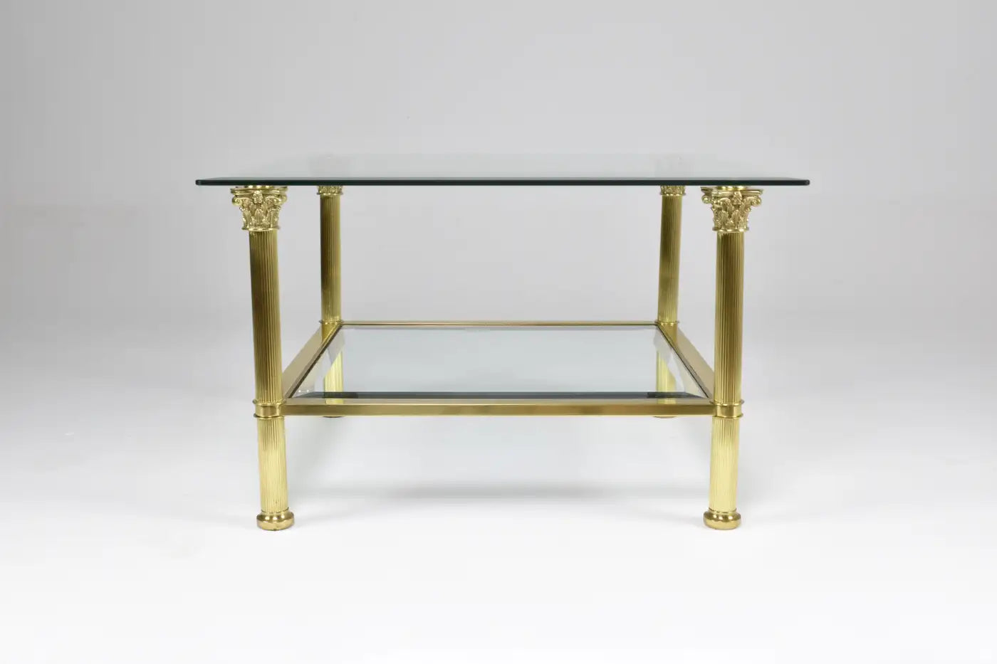 Pair of French Hollywood Regency Coffee Tables Attributed to Maison Jansen, 1980s