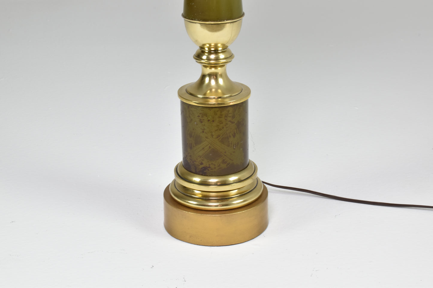 French Art Nouveau Brass & Copper Table Lamp, 1910-20s