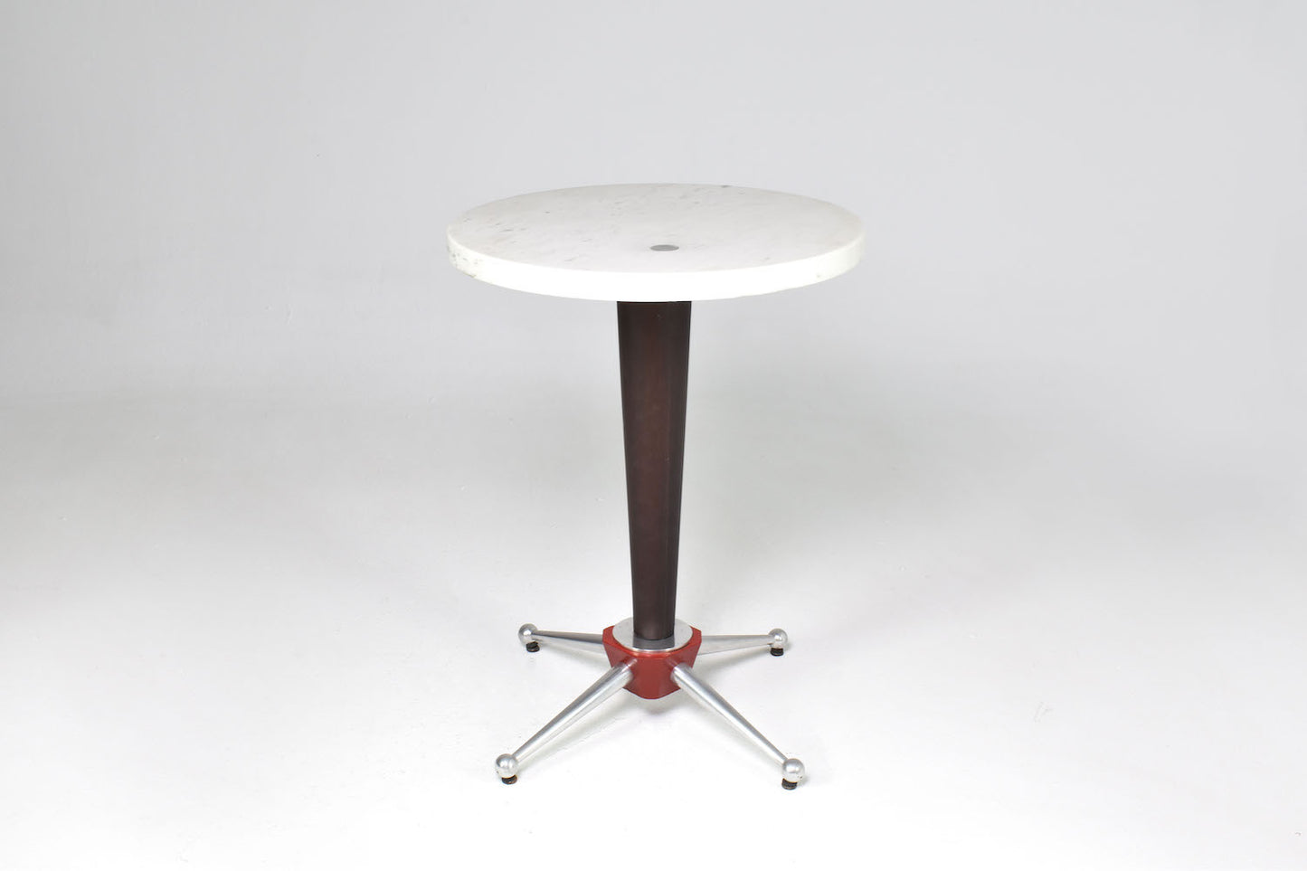 1950's French Stainless Steel Marble Table