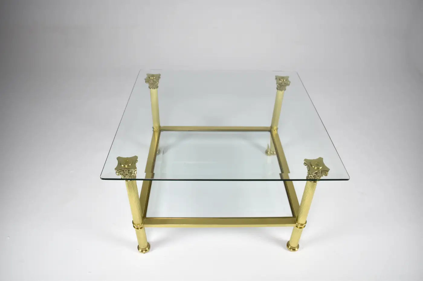 Pair of French Hollywood Regency Coffee Tables Attributed to Maison Jansen, 1980s