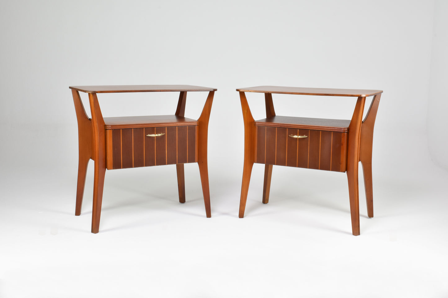 Pair of Italian Maple Nightstands Attributed to Gio Ponti for Cantu, 1950s