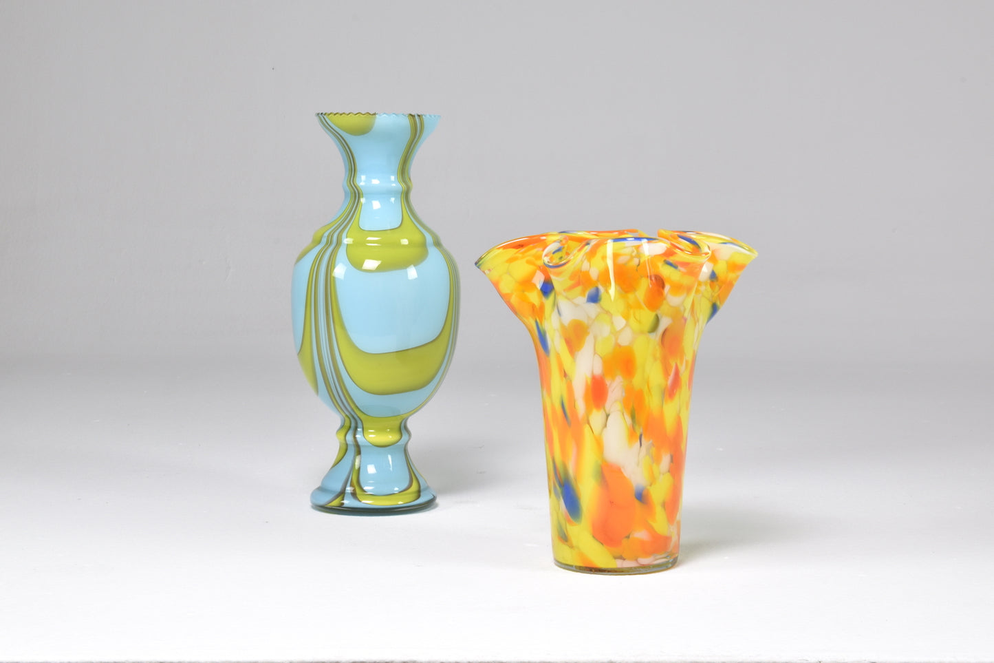 1970's Italian Multicolour Murano Glass Vase