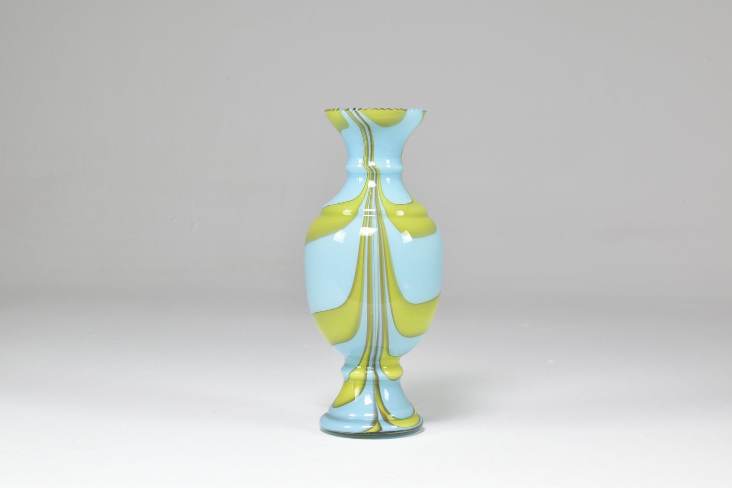 1960's Italian Hand Blown Glass Vase