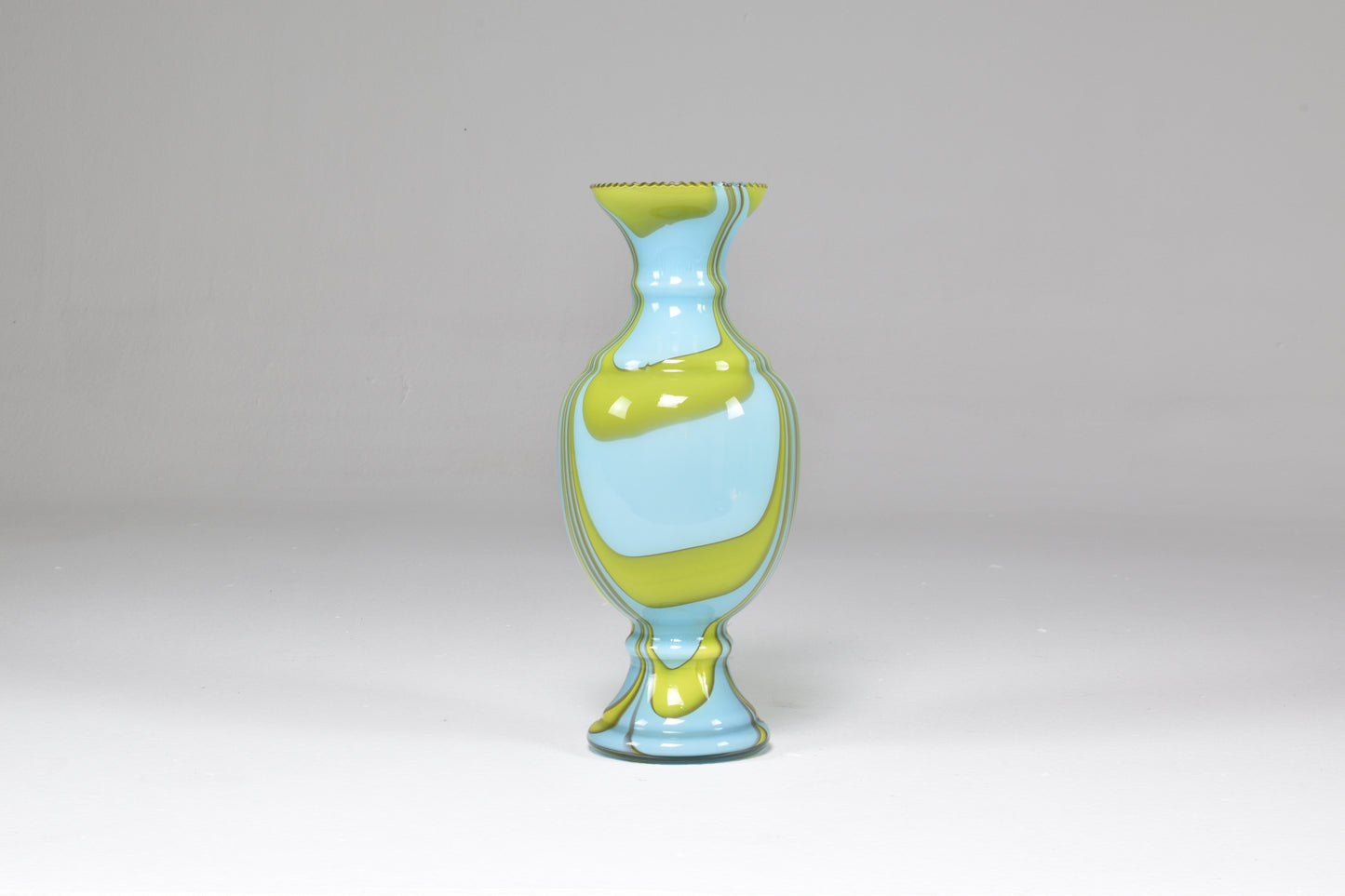 1960's Italian Hand Blown Glass Vase