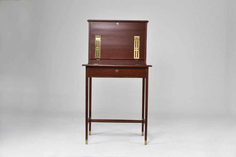 French Sheraton Revival Bonheur du Jour Console Desk 1930s