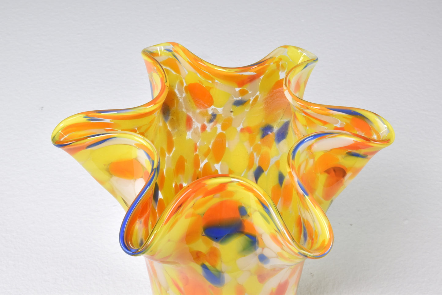 1970's Italian Multicolour Murano Glass Vase