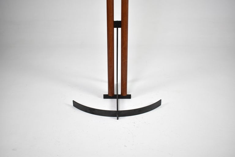 Italian Metal & Beech Wood Hanger Attributed to Afra and Tobia Scarpa, 1970s