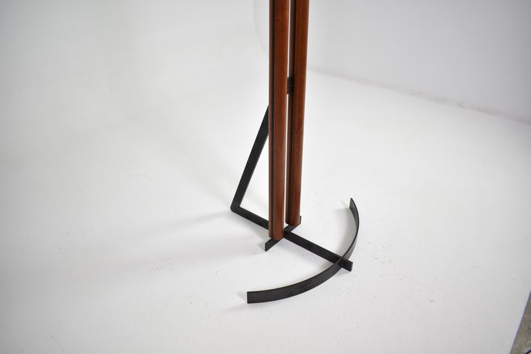 Italian Metal & Beech Wood Hanger Attributed to Afra and Tobia Scarpa, 1970s