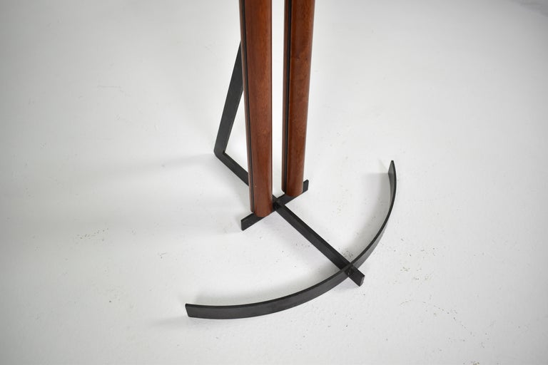 Italian Metal & Beech Wood Hanger Attributed to Afra and Tobia Scarpa, 1970s