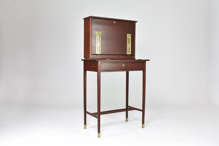 French Sheraton Revival Bonheur du Jour Console Desk 1930s