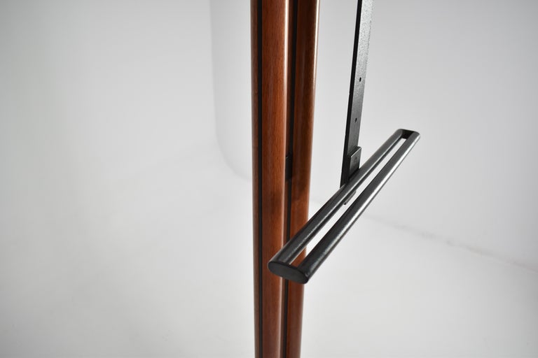 Italian Metal & Beech Wood Hanger Attributed to Afra and Tobia Scarpa, 1970s