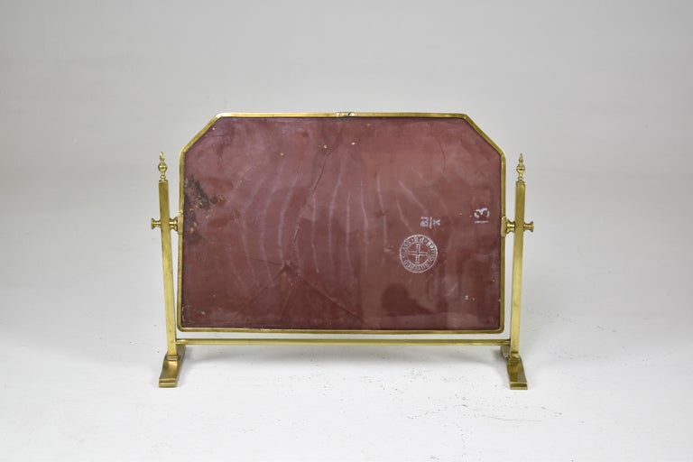 French Brass Table Mirror with Adjustable Frame, Circa 1930s