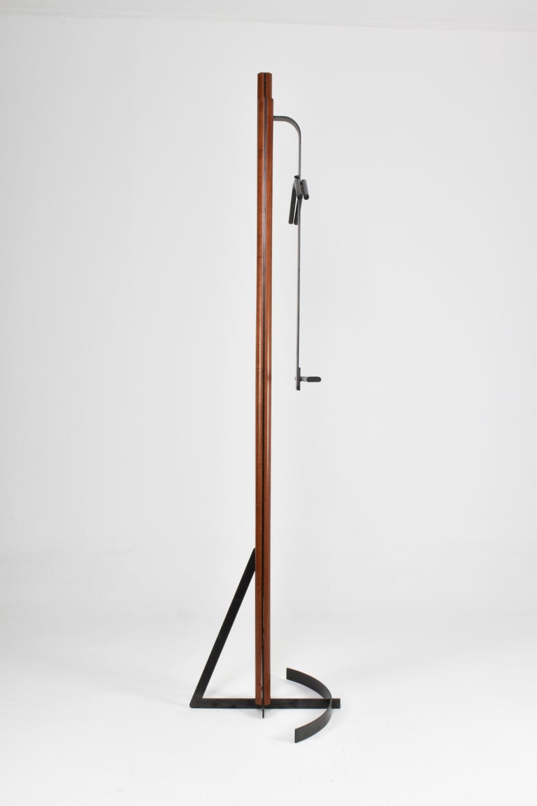 Italian Metal & Beech Wood Hanger Attributed to Afra and Tobia Scarpa, 1970s