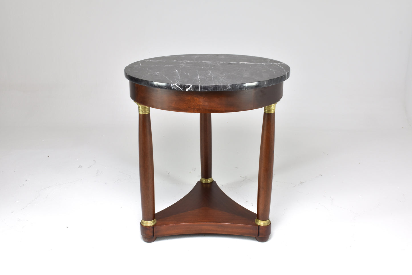 French Antique Marble Pedestal Table