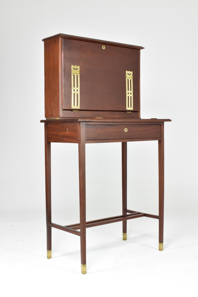 French Sheraton Revival Bonheur du Jour Console Desk 1930s