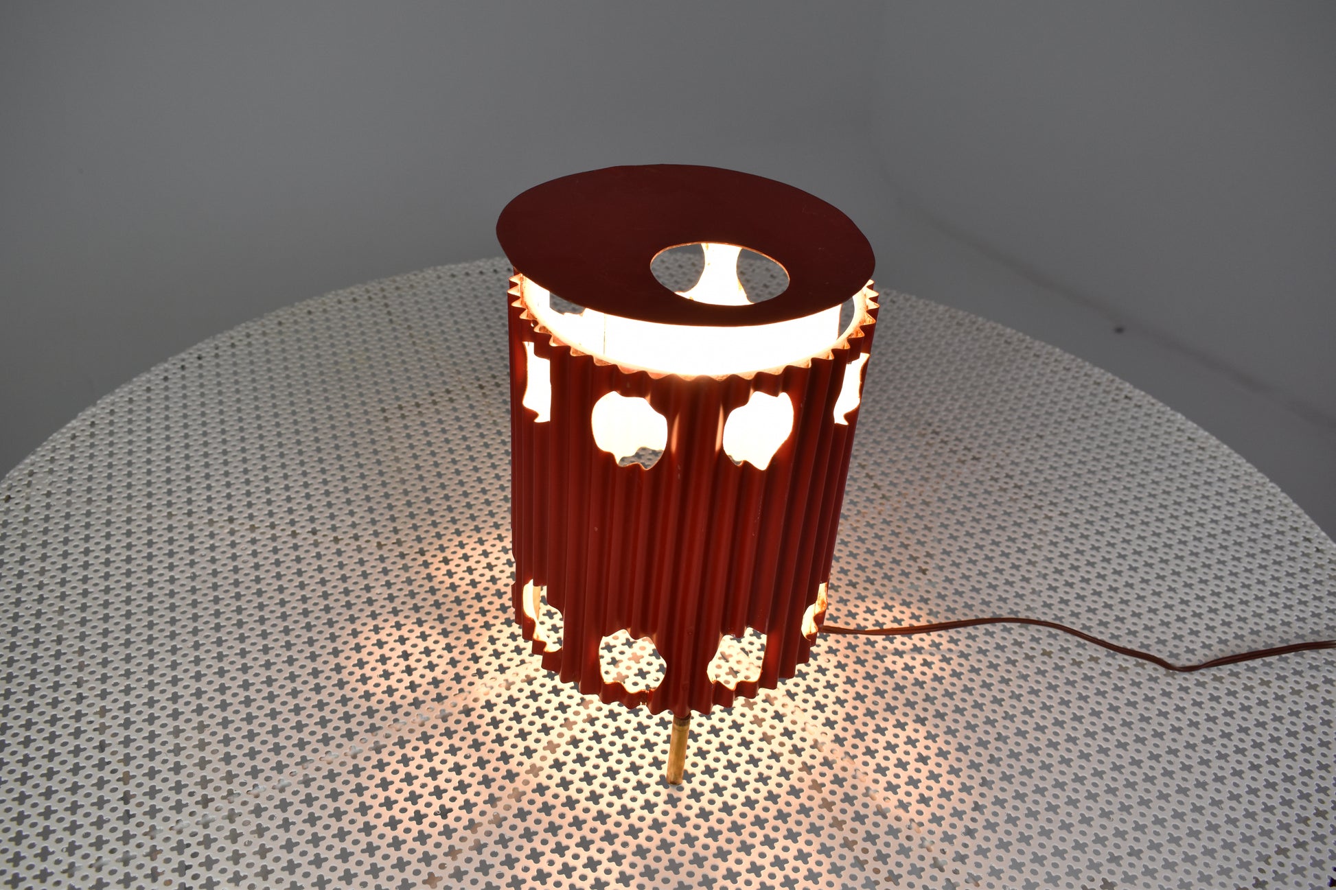 French 'Java' Table Lamps by Mathieu Matégot, 1953s