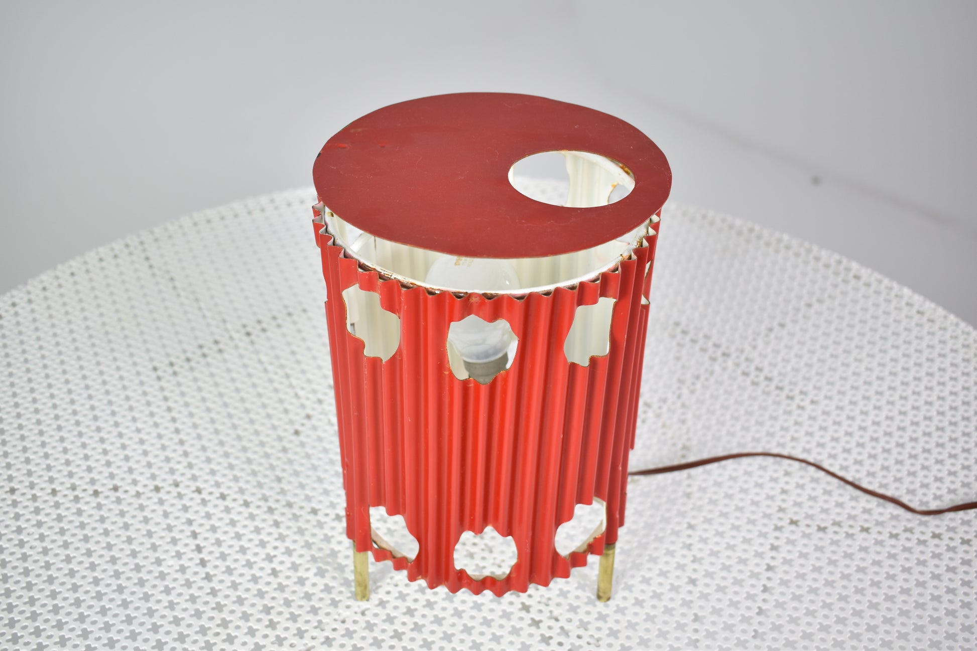 French 'Java' Table Lamps by Mathieu Matégot, 1953s