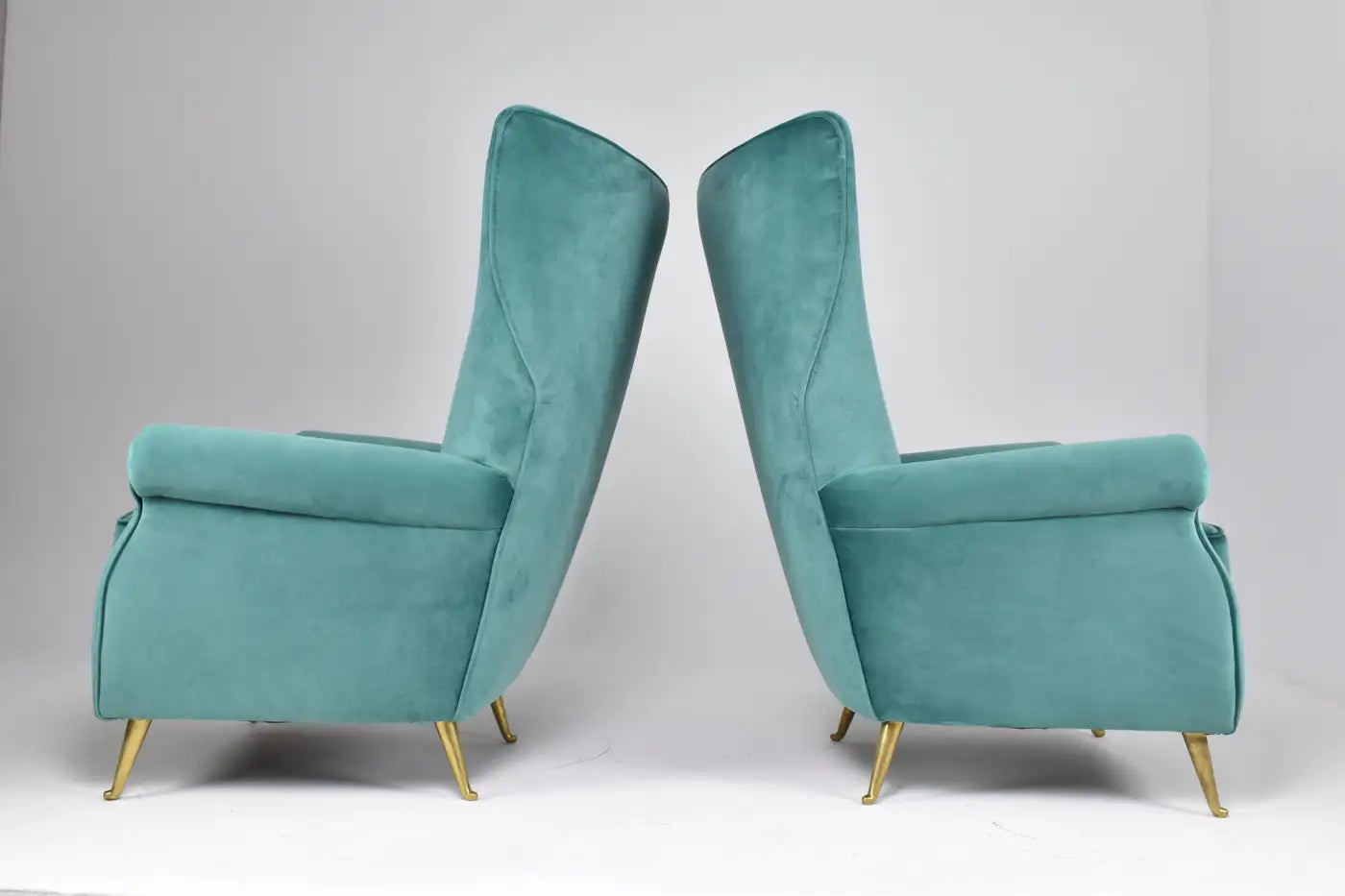 Italian Midcentury Armchairs by ISA Bergamo, Set of Two, 1950s