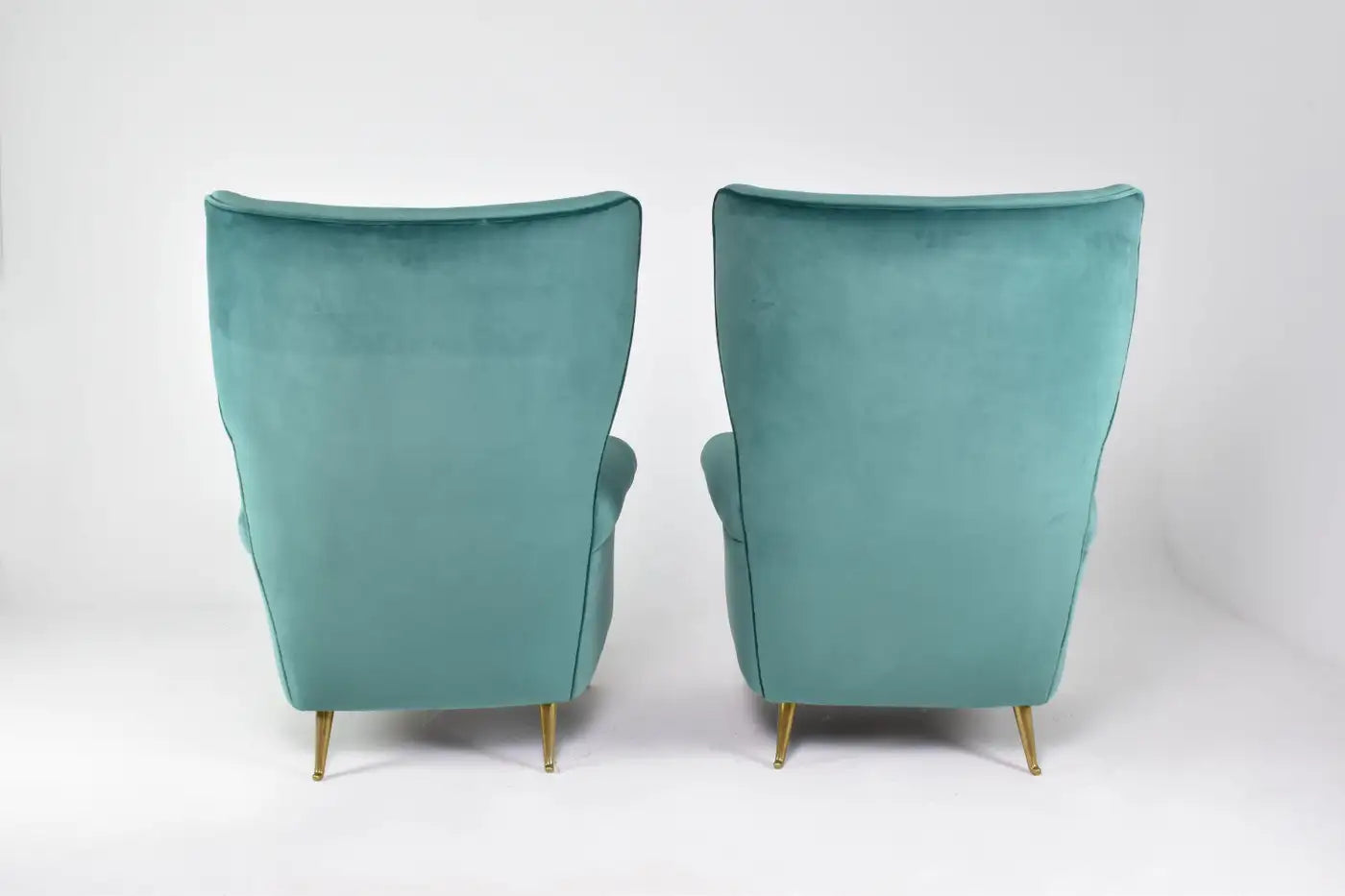 Italian Midcentury Armchairs by ISA Bergamo, Set of Two, 1950s