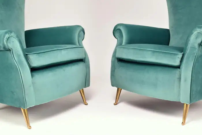 Italian Midcentury Armchairs by ISA Bergamo, Set of Two, 1950s