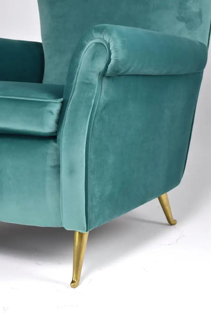 Italian Midcentury Armchairs by ISA Bergamo, Set of Two, 1950s