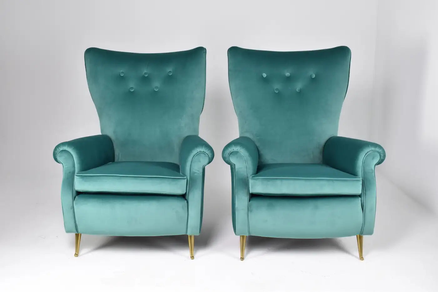 Italian Midcentury Armchairs by ISA Bergamo, Set of Two, 1950s