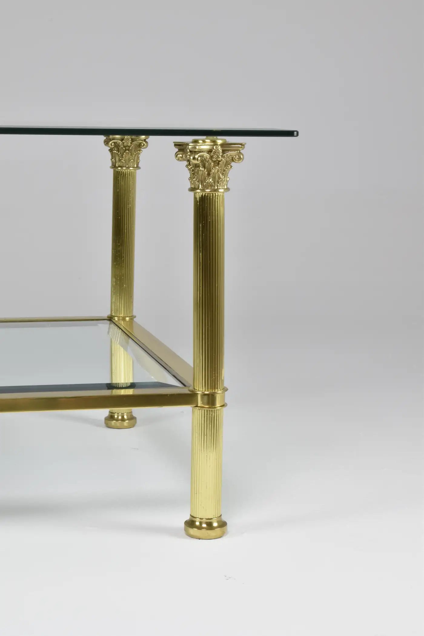Pair of French Hollywood Regency Coffee Tables Attributed to Maison Jansen, 1980s 