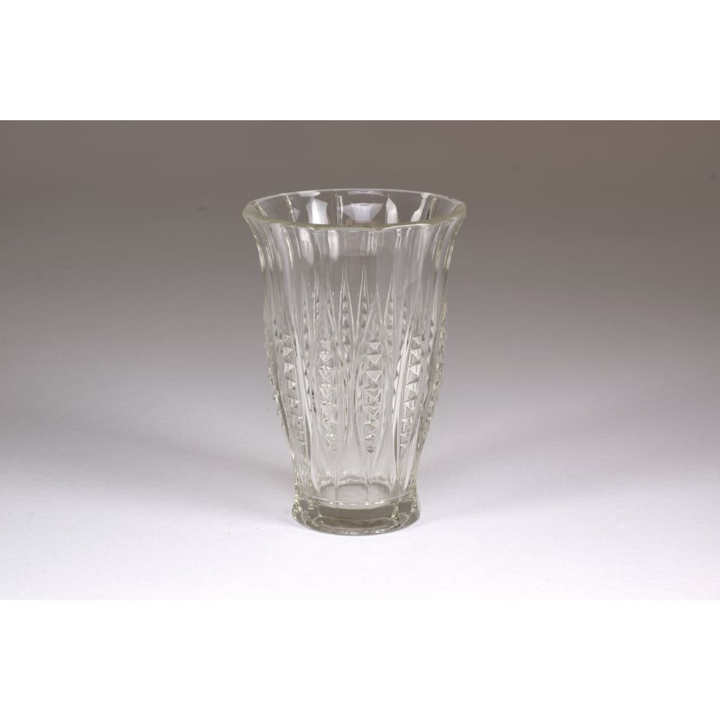 1930's Art Deco Charles Graffart Cut Crystal Vase - Spirit Gallery 