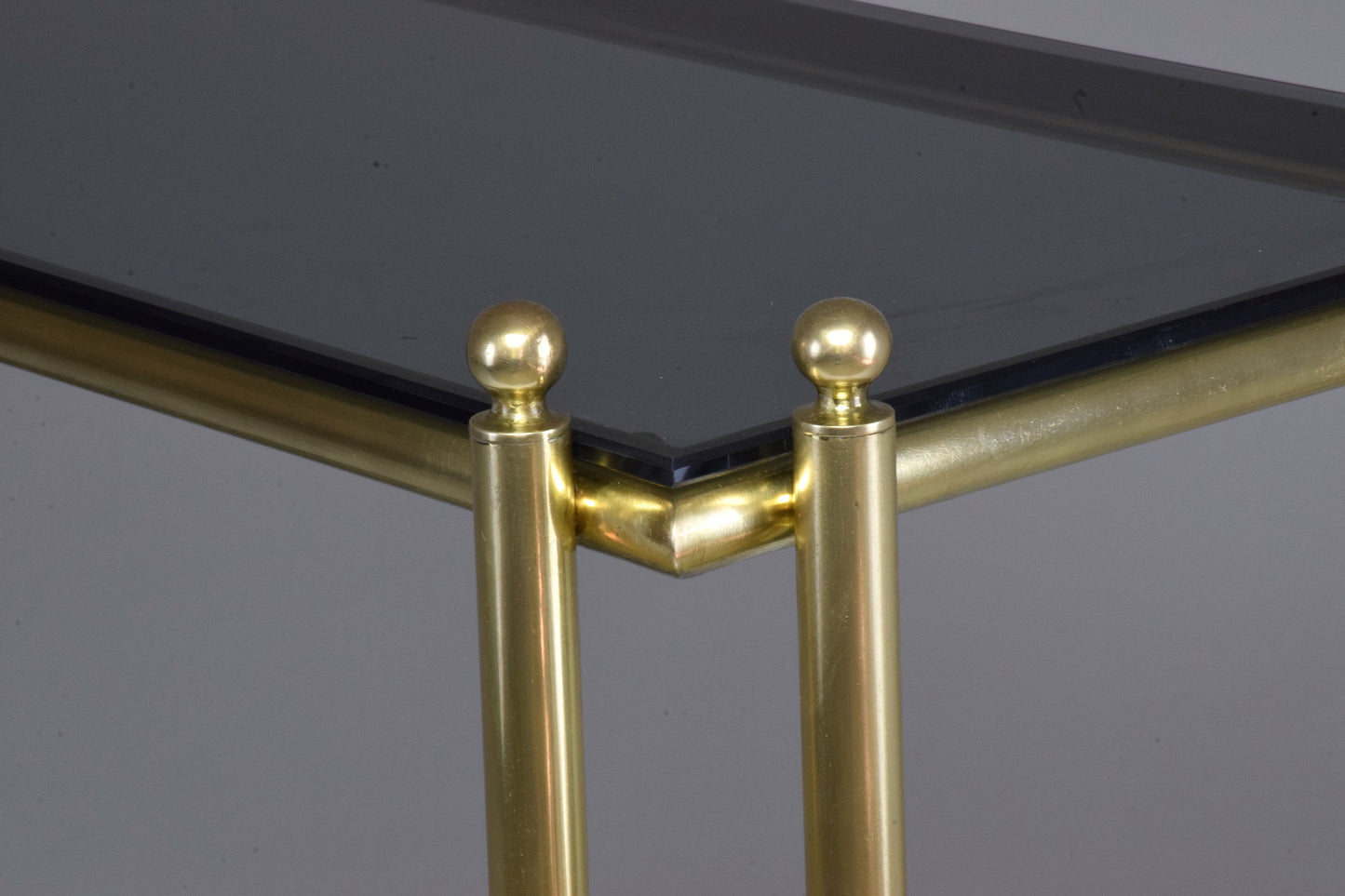 20th Century French Brass Glass Console Table, 1970s - Spirit Gallery 