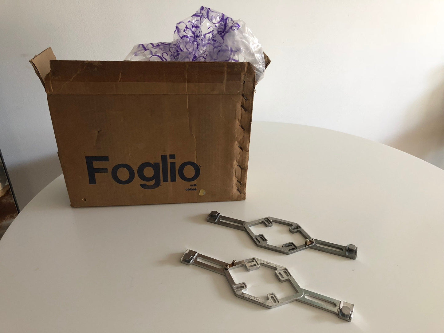 20th Century Italian Foglio Brass Sconces for Flos - Spirit Gallery 