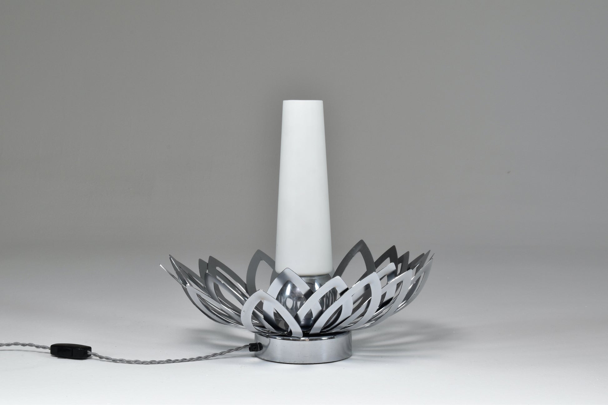 1970's Stainless Steel Flower Lamp by Jacqueline Trocmé - Spirit Gallery 