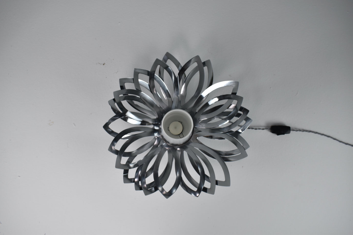 1970's Stainless Steel Flower Lamp by Jacqueline Trocmé - Spirit Gallery 