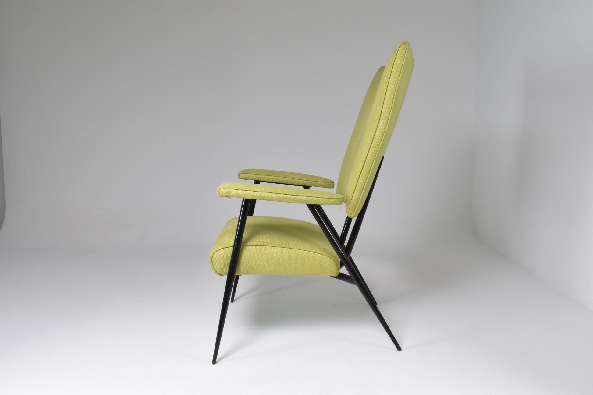 French Mid-Century Steel Armchair, 1950's - Spirit Gallery 