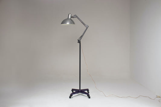 1950's French Doctor's Steel Articulating Floor Lamp - Spirit Gallery 