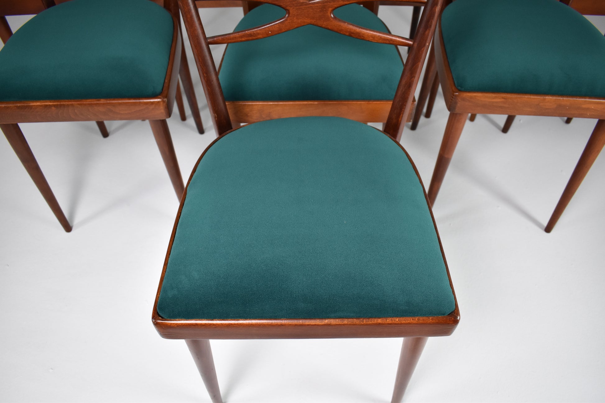 1970's Consorzio Sedie Friuli Restored Dining Chairs, Set of 8 - Spirit Gallery 